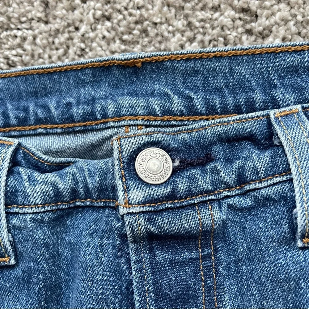 Levi's 501 Original Straight Leg Button Fly Stretch Jeans Medium Wash 32x30